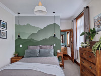 Mountainous master: How a mural transformed a bedroom
