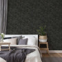 Marble like pattern creates luxurious space in bedroom