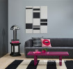 Living room, living room featuring neutral tones and pops of pink, living room featuring Resene Pompadour
