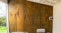 Make your next project unique with a rust effect feature wall  photo