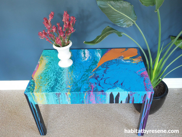 Colourful coffee deals table