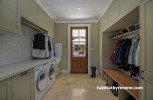 Mudroom and laundry painted in Resene Stone Age
