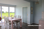 Dining room, soft blue dining room, dining room featuring Resene Half Duck Egg Blue