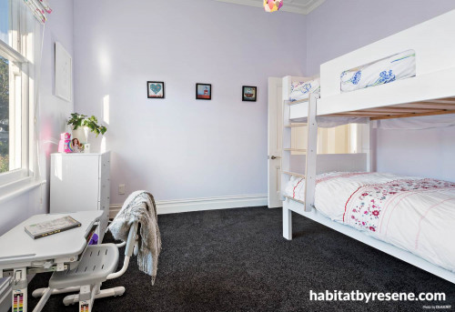 childrens bedroom, kids bedroom, girls bedroom, purple bedroom, pastel purple bedroom 