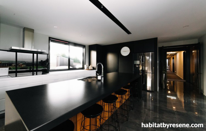 black and white interior, black kitchen ideas, black interior inspiration, kitchen inspiration