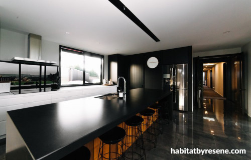 black and white interior, black kitchen ideas, black interior inspiration, kitchen inspiration