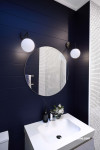 bathroom, bathroom inspiration, bathroom ideas, blue bathroom, blue and white, resene indian ink 