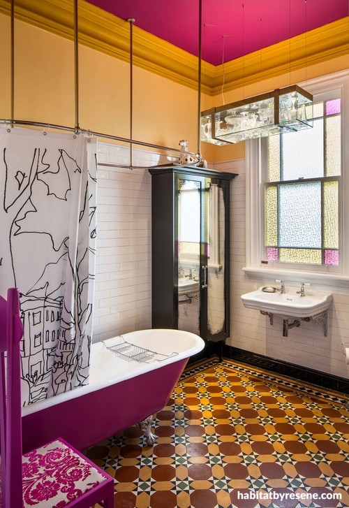 bathroom inspiration, bathroom ideas, colourful interior ideas, colourful bathroom ideas, resene