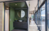 bathroom, green bathroom, bathroom inspiration, bathroom ideas, black and green, resene olive green