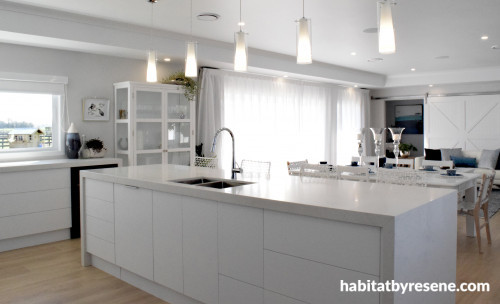 kitchen inspiration, kitchen ideas, kitchen design, neutral kitchen, white kitchen ideas, resene
