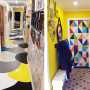 hallway inspiration, colourful interior ideas, patterned flooring ideas, interior inspiration