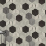 black and white wallpaper, monochrome wallpaper, black and white feature wall, geometric wallpaper